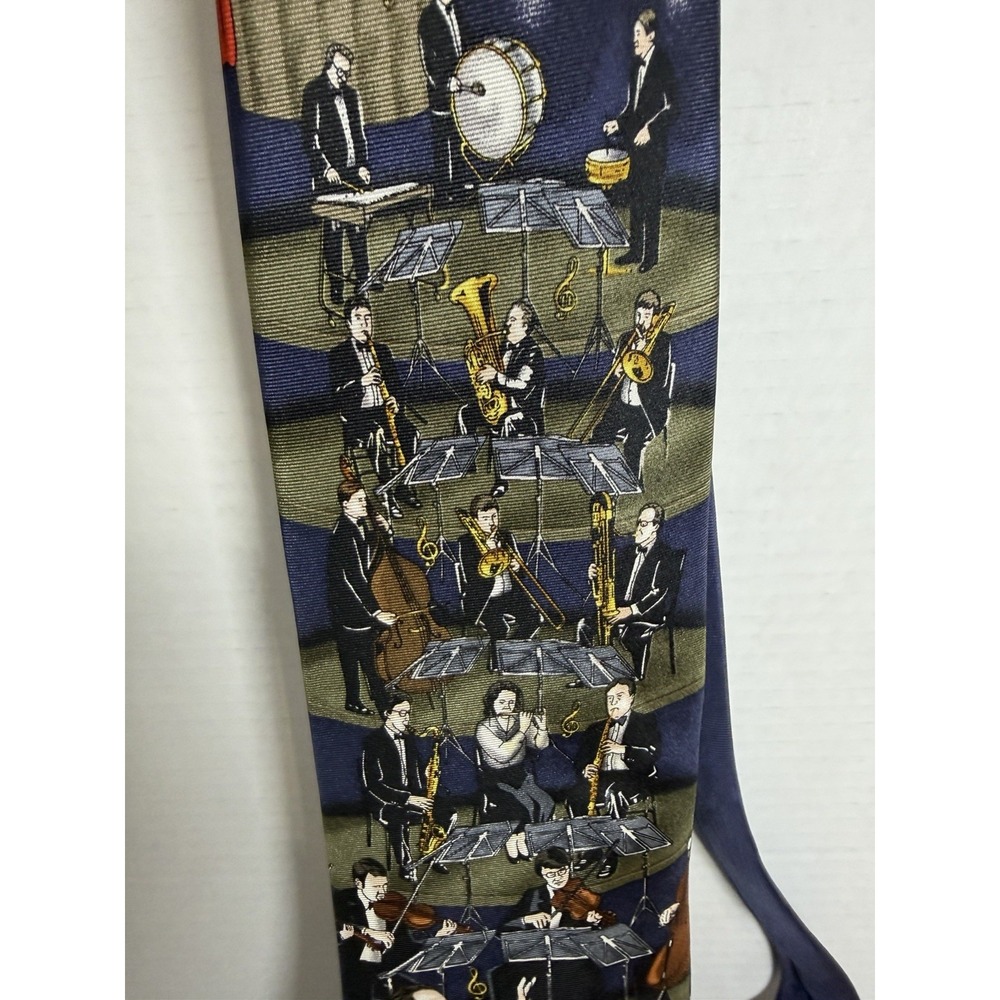 Utopia 100% Silk Orchestra Conductor Novelty Tie‎ 60" Classic Width - Picture 13 of 13